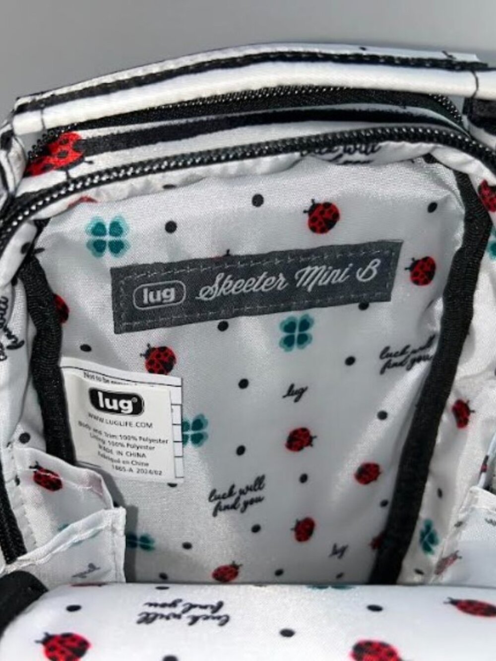 Lug Skeeter Mini Bridge Convertible Crossbody Belt Bag Ladybug Lane - Picture 8 of 11